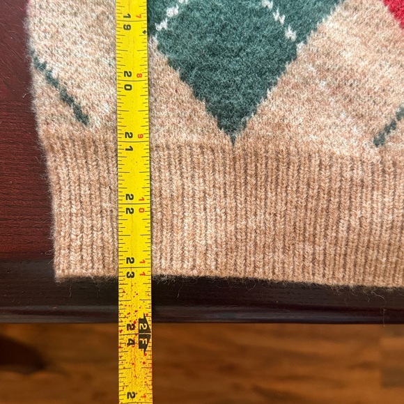 Wool/Cashmere Argyle Patterned Cardigan Sweater. New without tags - Picture 10 of 10
